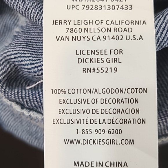 *NWT* DICKIES Stars & Stripes Print 5-Pocket Shorts, size 5/27 - Picture 7 of 7